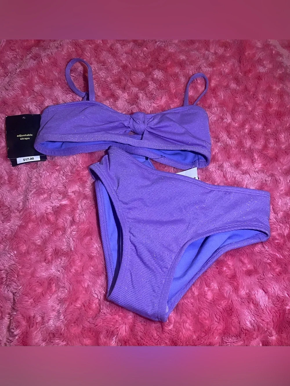 Target Purple Knot-Front Two-Piece Girls' Swim Bikini